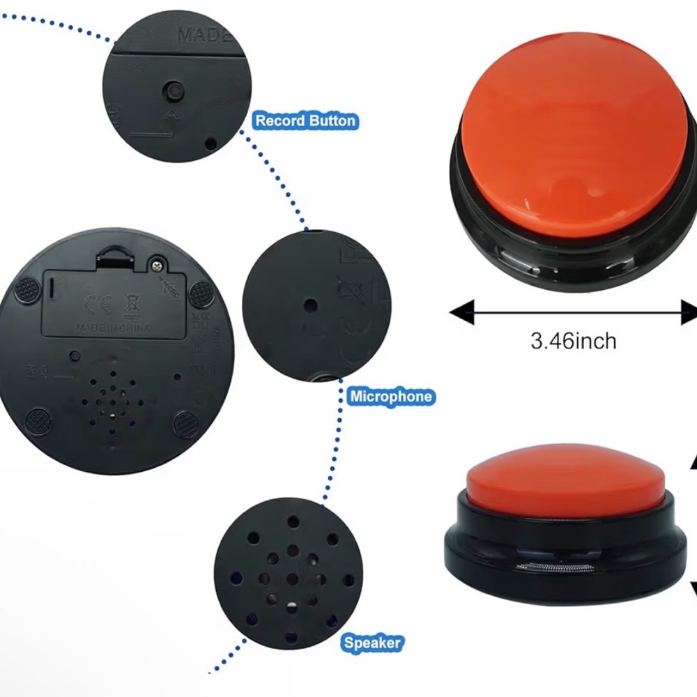 Recordable Talking Buzzer Button for Live Shows or for Family Games Qty1 NWOT - Picture 2 of 10